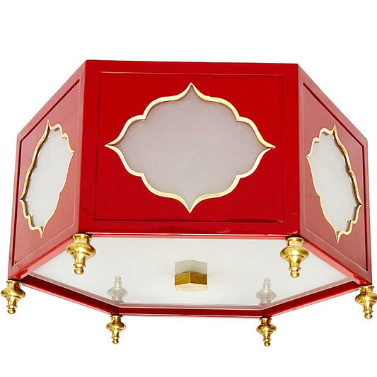 Jardena Flush Mount in Glossy Moroccan Red