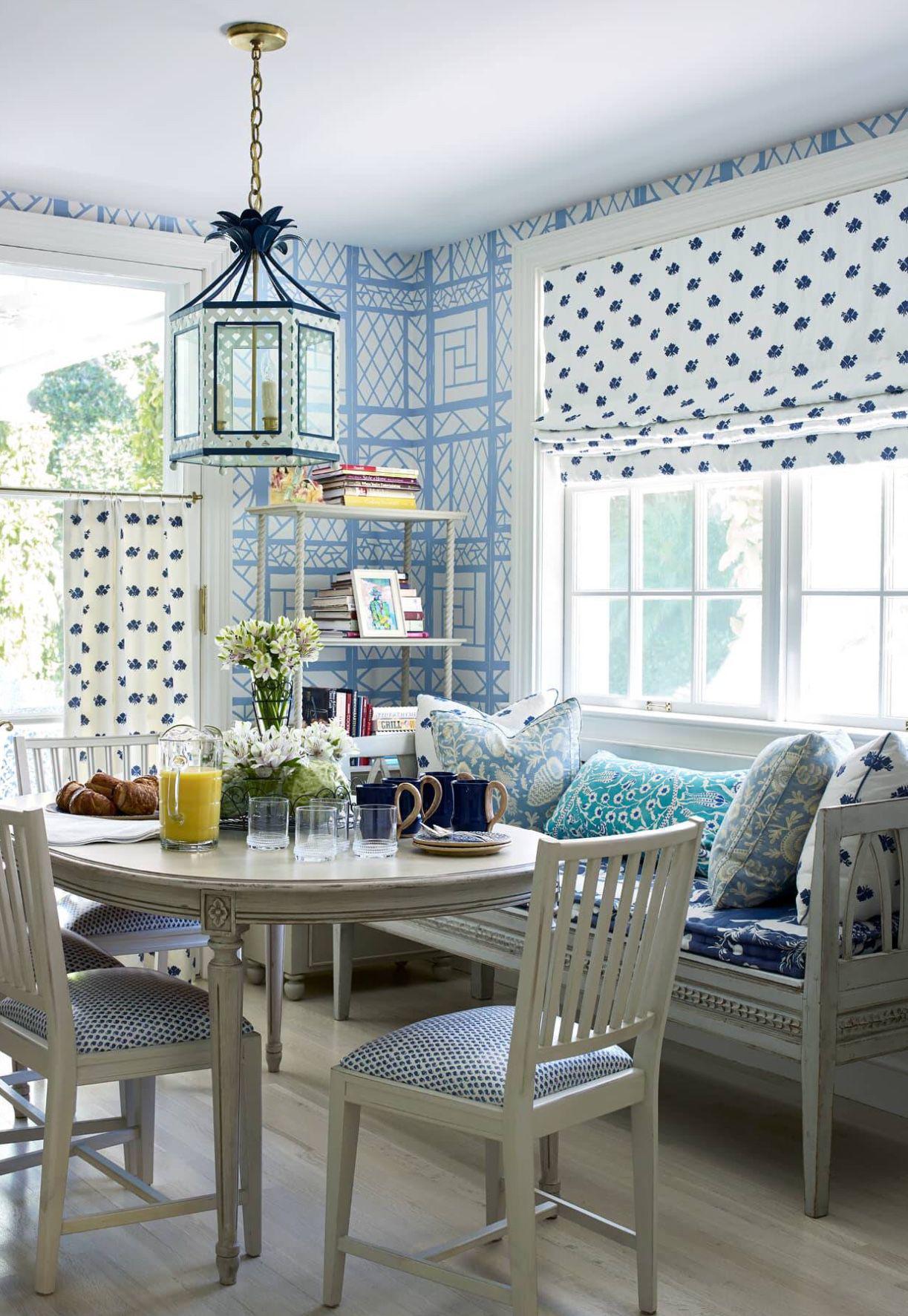 The Elsie Lantern in a Breakfast Room by Leta Austin Foster, photo courtesy of House Beautiful Magazine