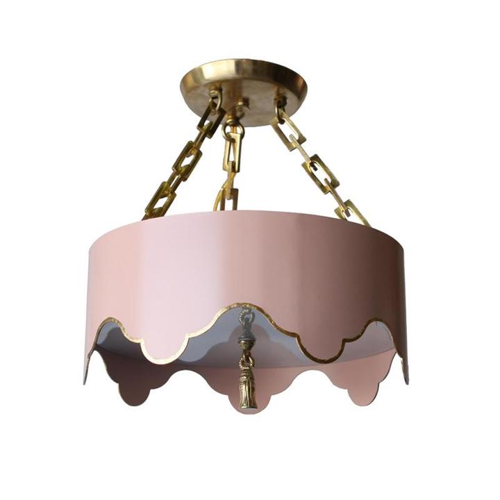 TOLE TENT SEMI FLUSH MOUNT