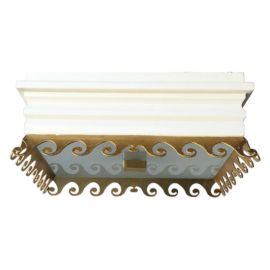 Daphne Flush Mount in Standard Ivory w/ Gold Gilt Trim