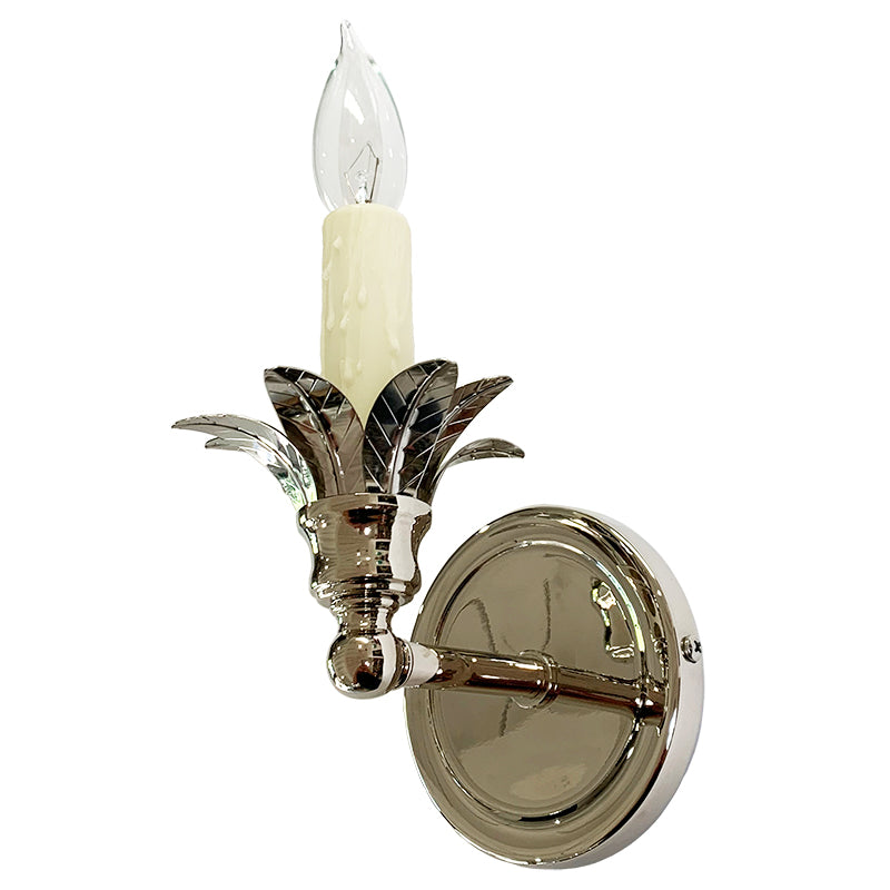 QUICK SHIP / Polished Nickel Dora Sconce