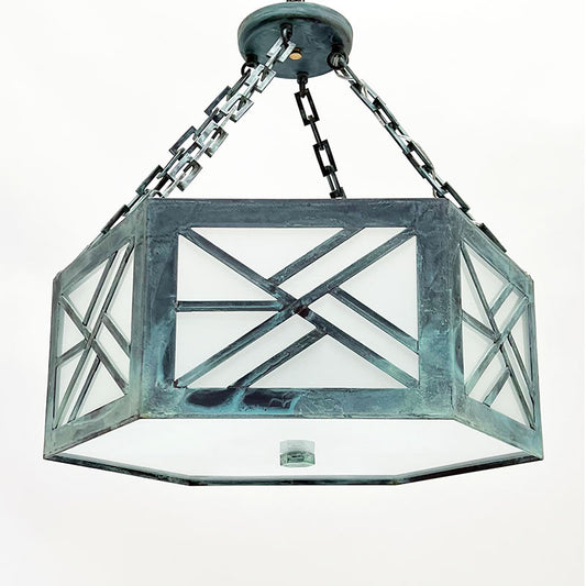 Lexi Semi Flush in Verdigris