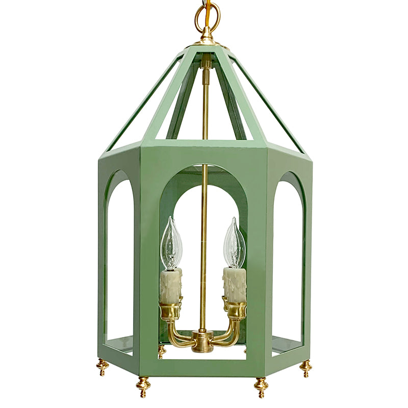 The Lucia Lantern in Custom BM Adirondack Green