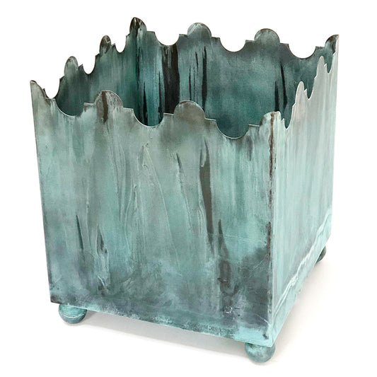 THE VERDIGRIS PALOMA PLANTER / BRASS