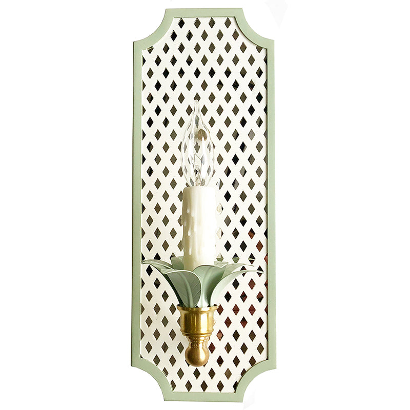 Ivory Lattice w/ Custom BM Prescott Green Trim & Leaves