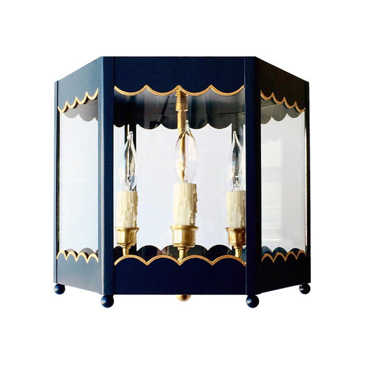 SCALLOPED LANTERN FLUSH MOUNT