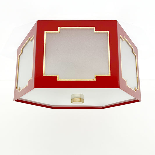QUICK SHIP - SM Taylor Flush Mount in Morrocan Red