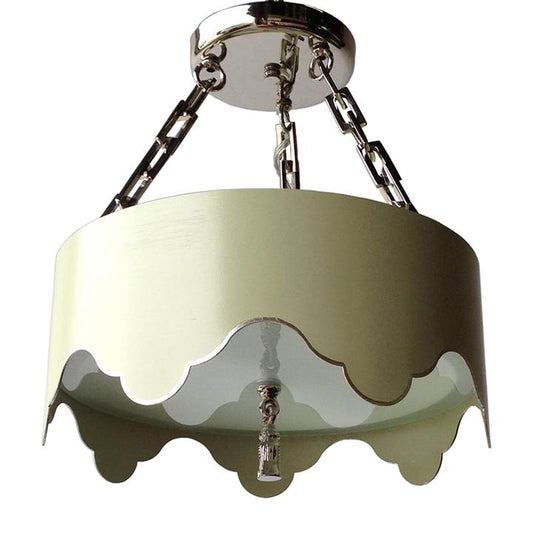 TOLE TENT SEMI FLUSH MOUNT