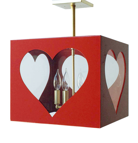 The Valentina Semi Flush in Standard Moroccan Red