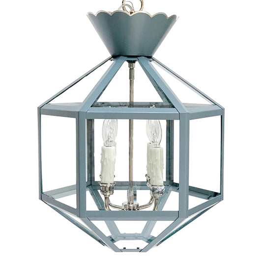 Vivienne Lantern in BM AF 555 Montpelier w/ Nickel Hardware and Silver Trim