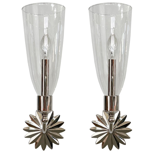 QUICK SHIP - Pair of Georgia Sconces in Polished Nickel