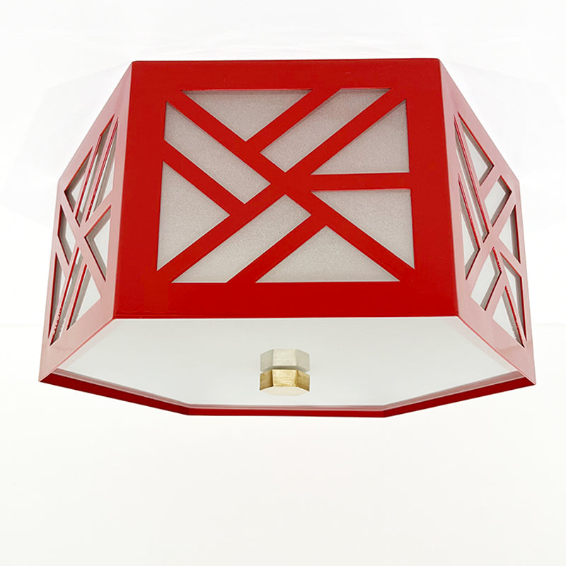 QUICK SHIP - SM Lexi Flush Mount in Moroccan Red