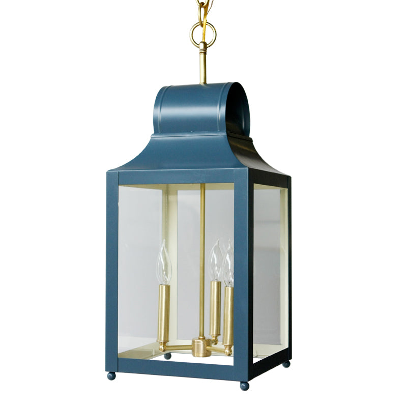 The Maribel Lantern in a Custom Blue w/ Ivory Interior