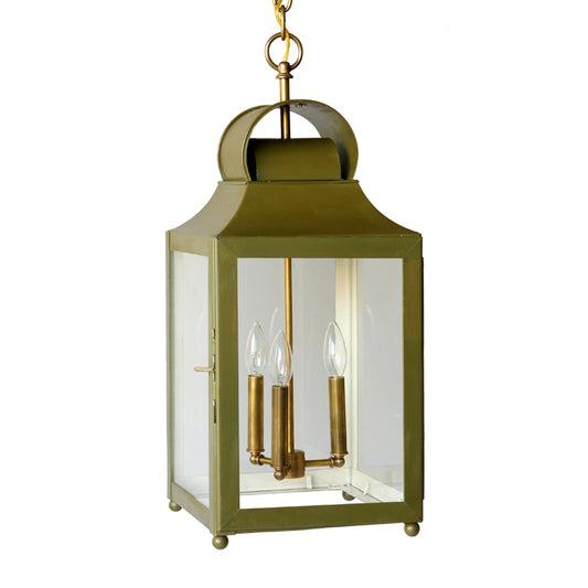 The Maribel Lantern in a Custom Green w/ Ivory Interior